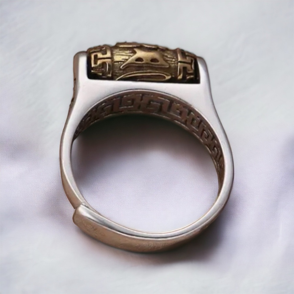 UNISEX TIBETAN ROTATING ‘OM MANI PADME HUM’  MANTRA RING. - Picture 2 of 4